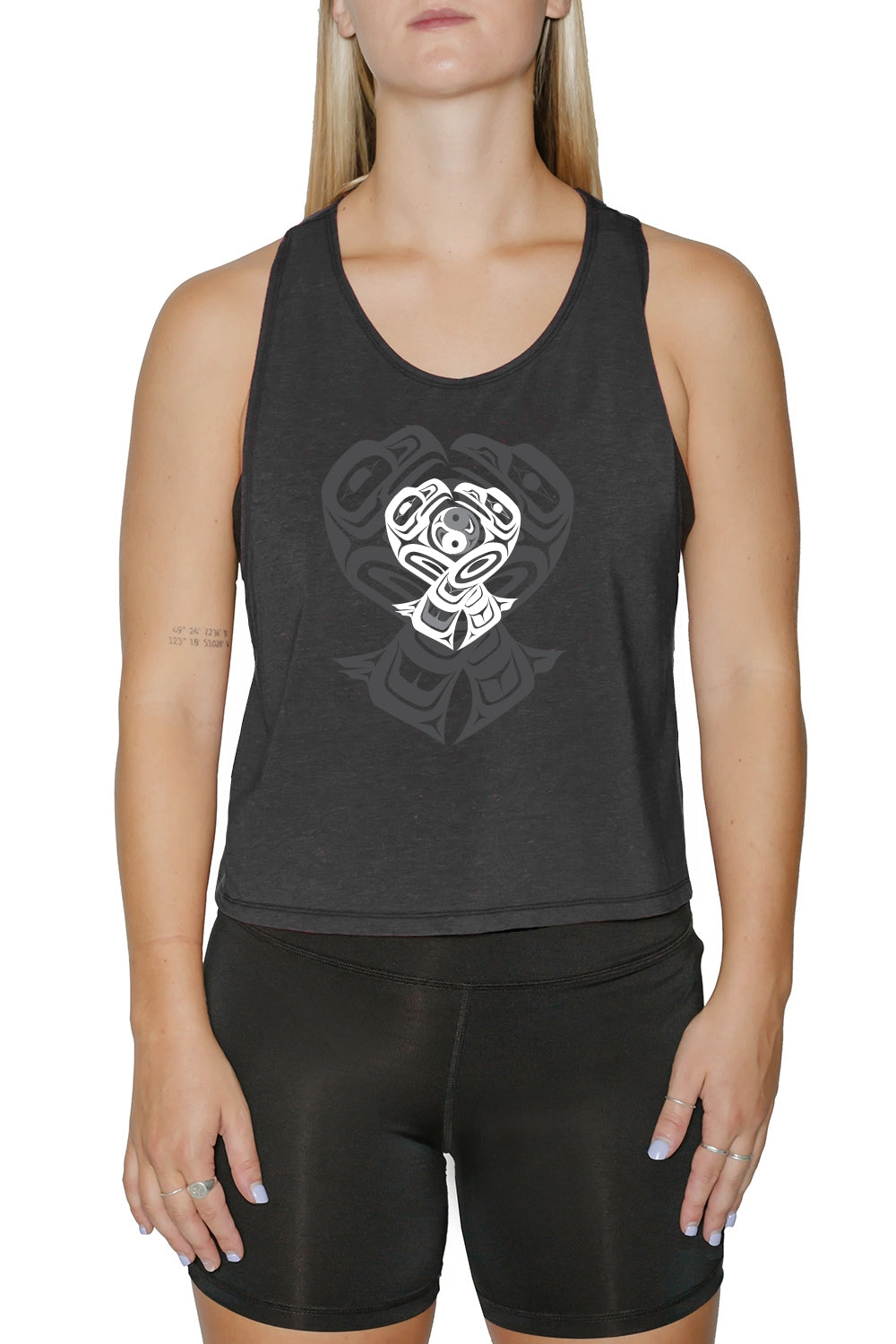 Muscle Tank Crop Top - Eagle & Raven Yin Yang