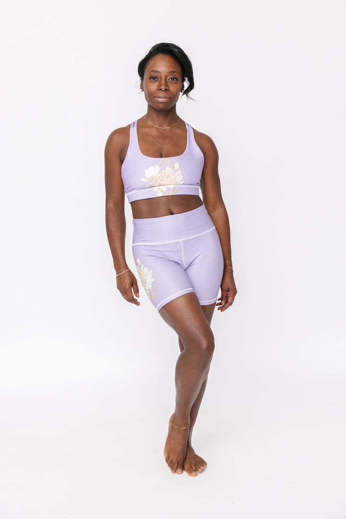 Logan Shorts - Geo Rose Purple Rose