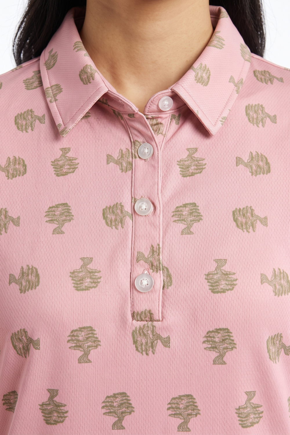 Ladies Polo Shirt - Bonsai Ditsy Rose