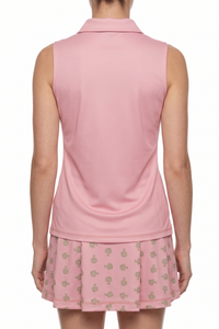 Ladies Polo Tank - Bonsai Desert Rose