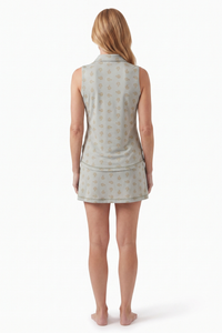 Ladies Polo Tank - Bonsai Ditsy Grove