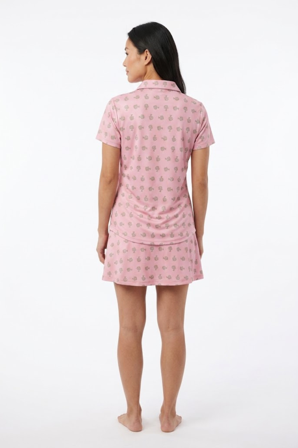 Ladies Polo Shirt - Bonsai Ditsy Rose