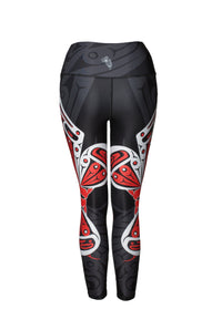 Butterfly Red Leggings