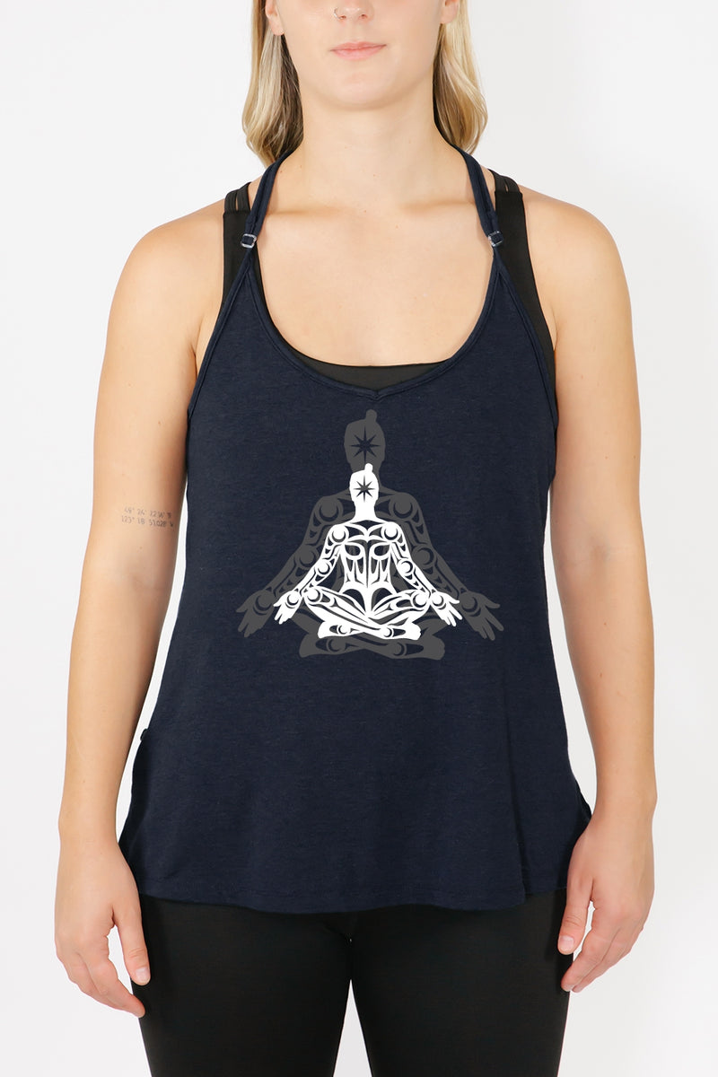 Spaghetti Strap Tank -RHV Cross Legged Open Arms