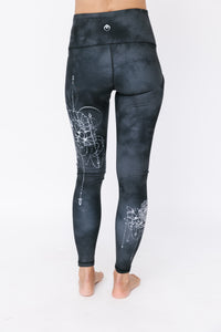 Celestial Ram Black Tye Pocket Legging