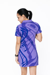 Ladies Polo Dress - Eagle Band Hyacinth Blue