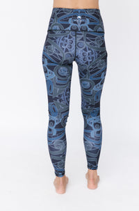 Eagle Frog  Baritone Blue Luxe Pocket Leggings