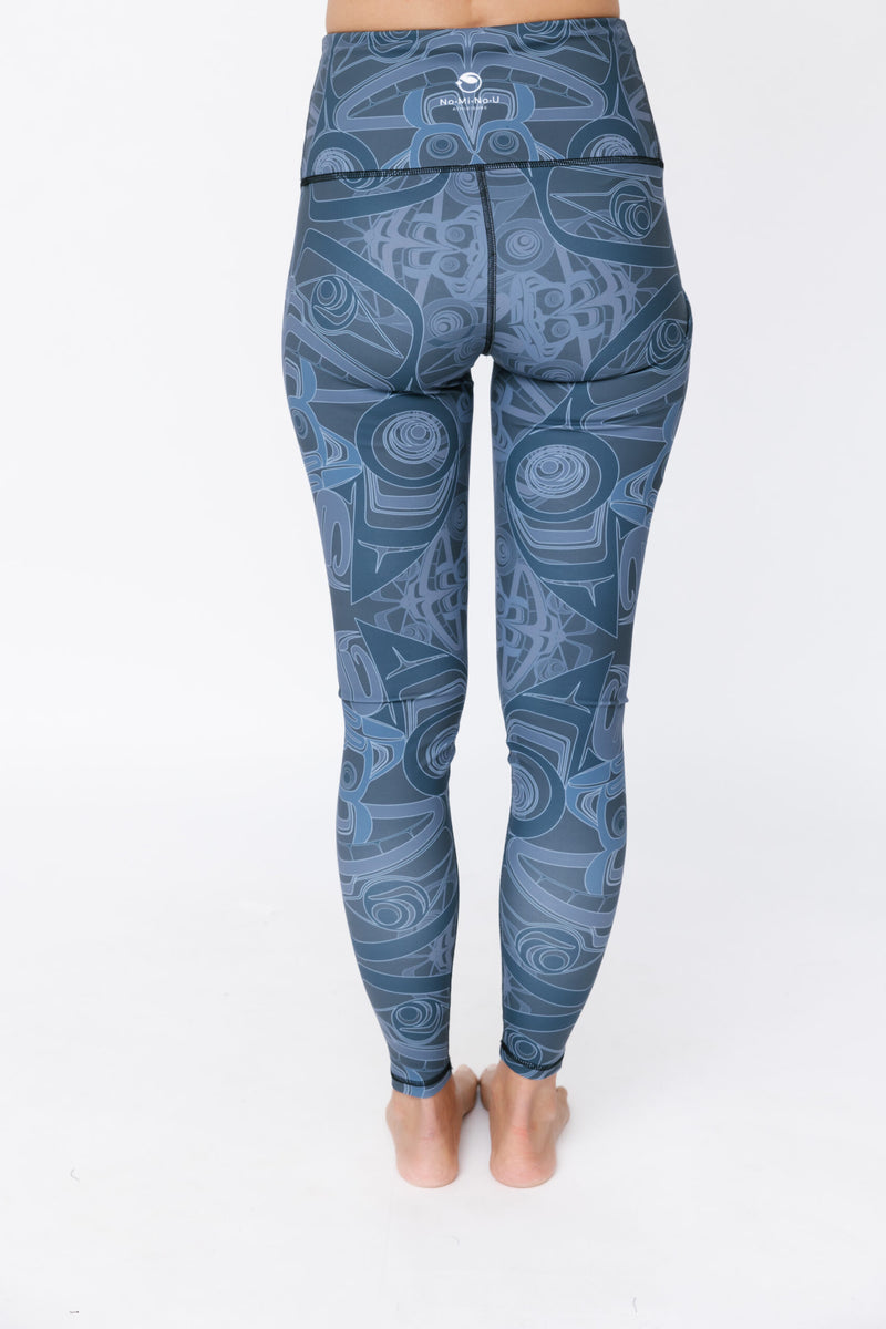 Eagle Frog  Elemental Blue Luxe Pocket Leggings