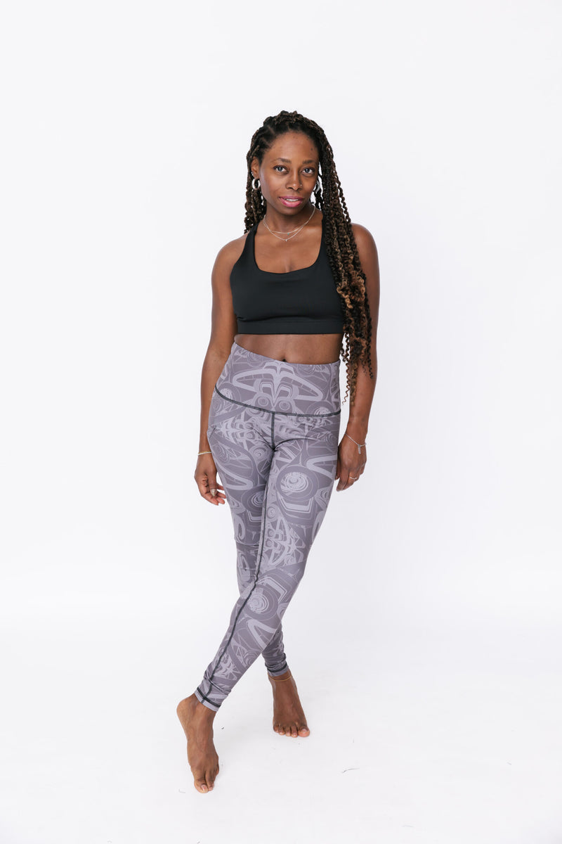 Eagle Frog  Midnight Plum Luxe Pocket Leggings