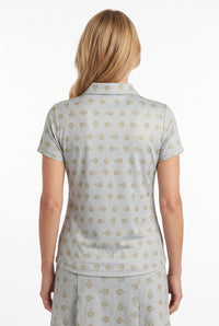 Ladies Polo Tank - Bonsai Ditsy Grove