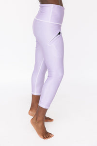 Geo Rose Purple Rose Pocket Capri