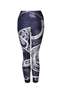 Hummingbird Purple Leggings
