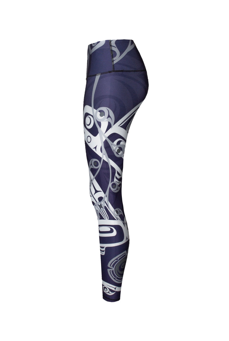 Hummingbird Purple Leggings