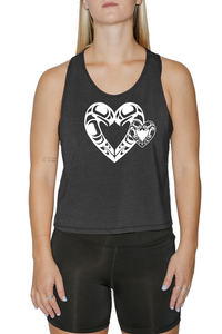 Muscle Crop Top Tank - Eagle Mist