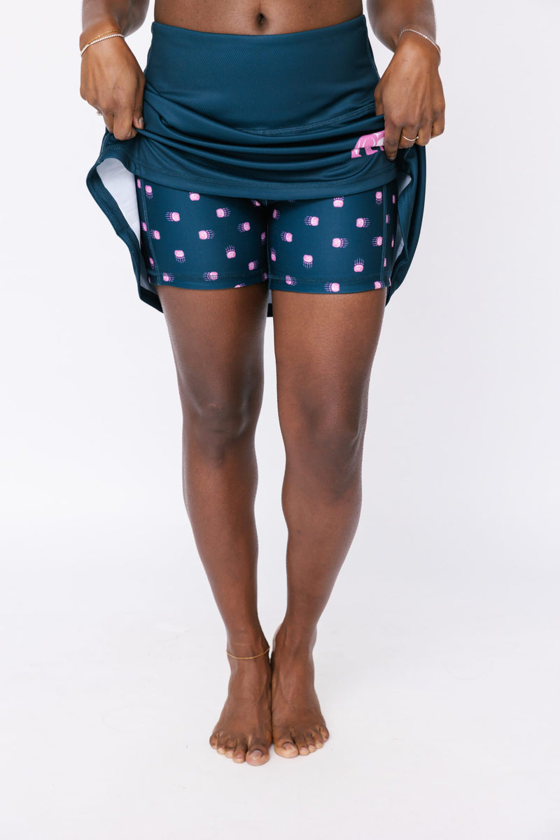 Ladies Lightweight Skort - Bear Onyx/Cherry Pink