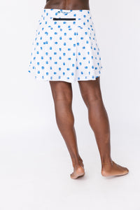 Ladies Lightweight Skort - Bear Paw Ditsy White/Marine Grey