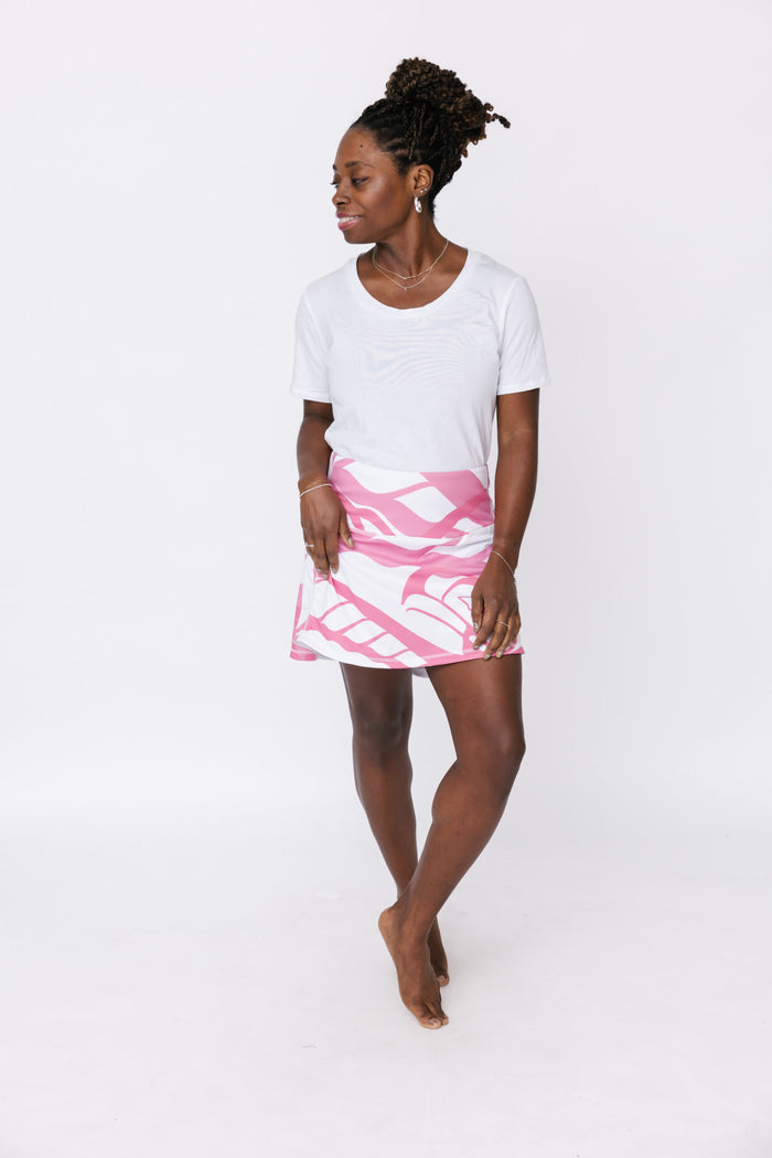 Ladies Lightweight Skort - Eagle Band Azalea White