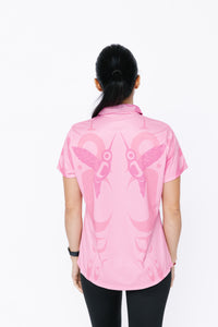 Ladies Polo Shirt - Hummingbird Azalea Pink