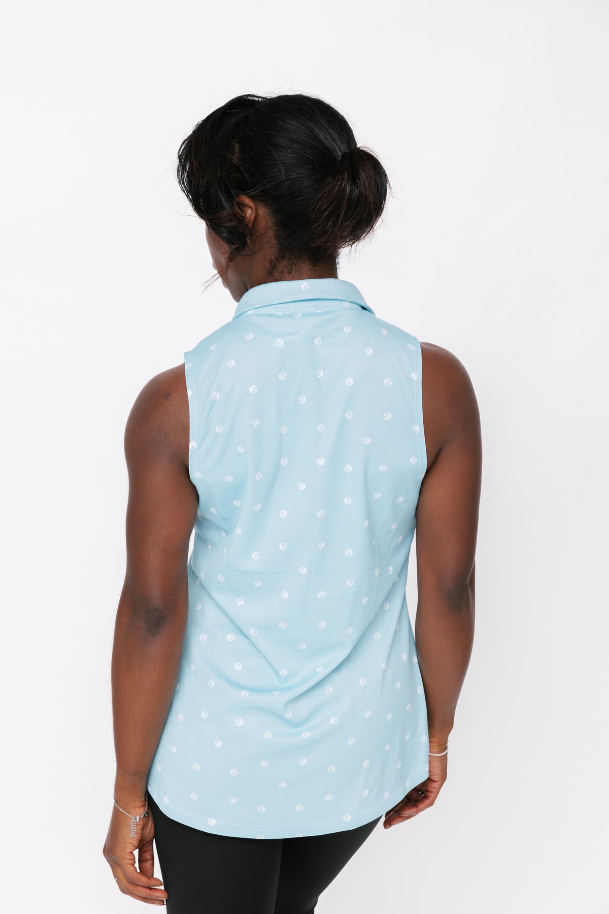 Ladies Polo Tank - Eagle Moon Ditsy