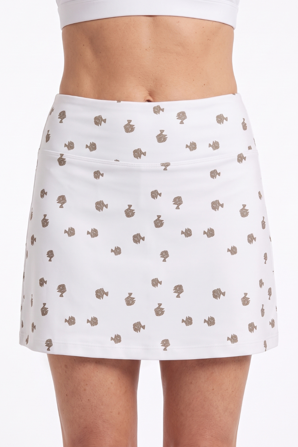 Ladies Lightweight Skort - Bonsai Ditsy White