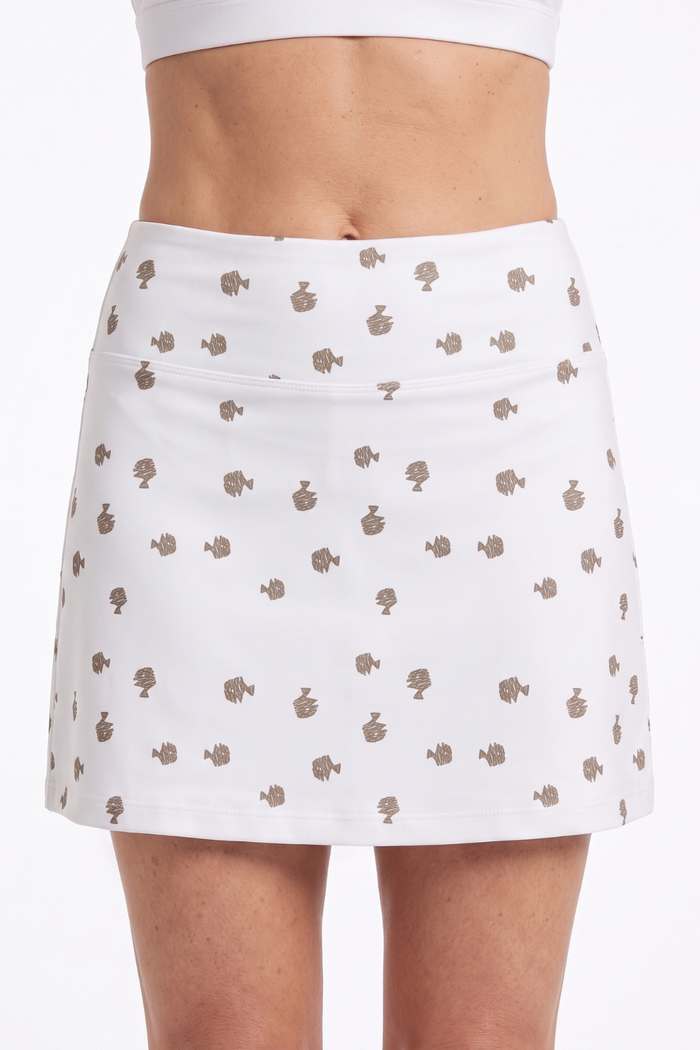 Ladies Lightweight Skort - Bonsai Ditsy White
