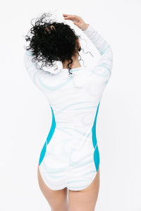 Long Sleeve Bodysuit − Squid Teal