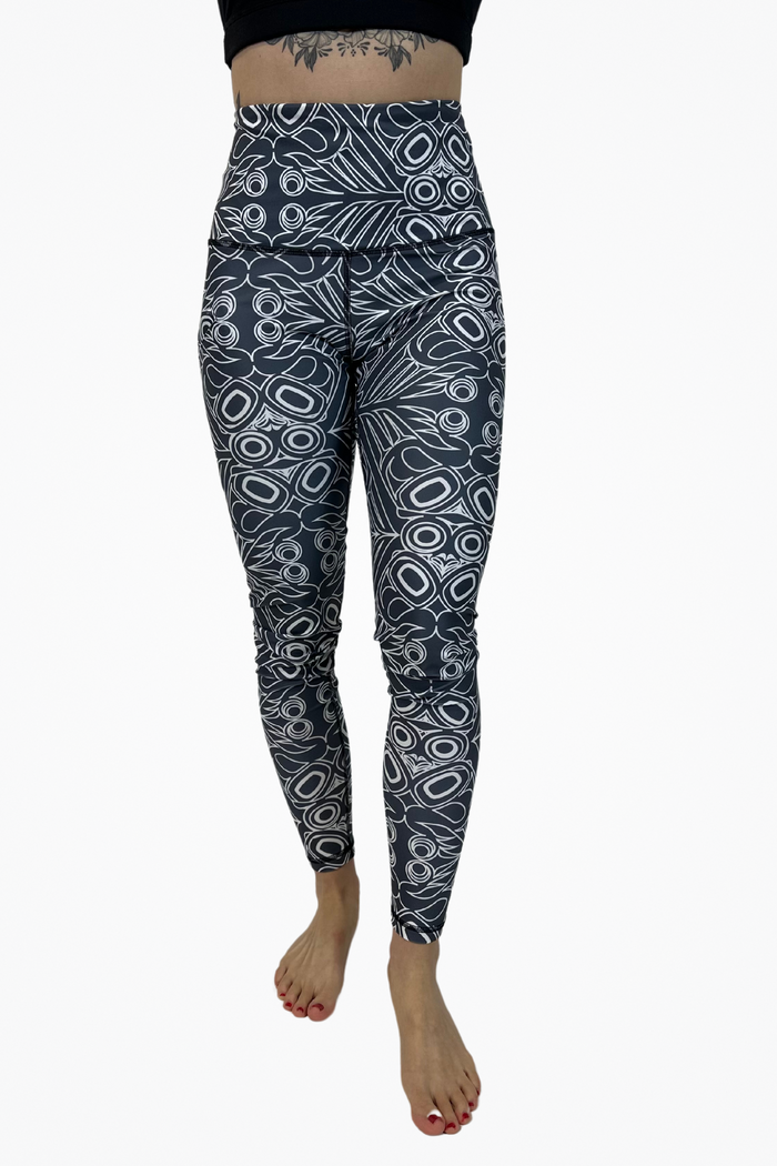 Snowy Owl Graphite Luxe Pocket Leggings