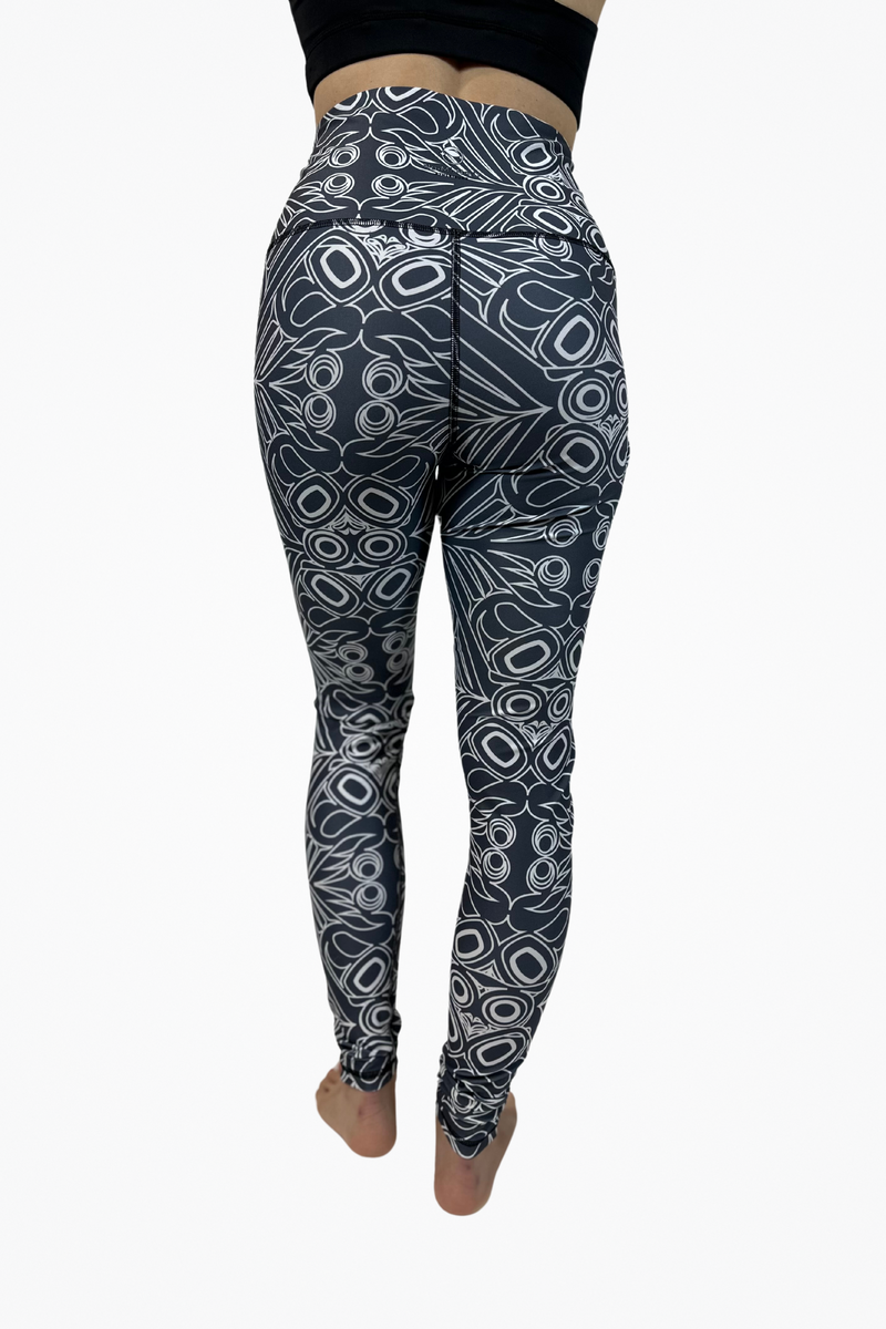 Snowy Owl Graphite Luxe Pocket Leggings