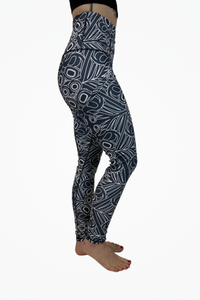 Snowy Owl Graphite Luxe Pocket Leggings