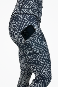 Snowy Owl Graphite Luxe Pocket Leggings