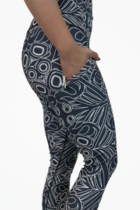 Snowy Owl Graphite Luxe Pocket Leggings