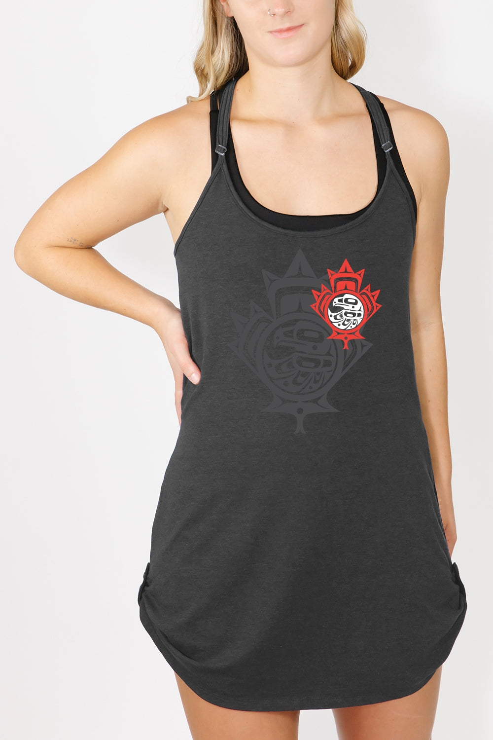 Spaghetti Strap Dress - Maple Leaf