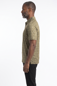 Men's Polo Shirt – Bonsai Ditsy Olive Green