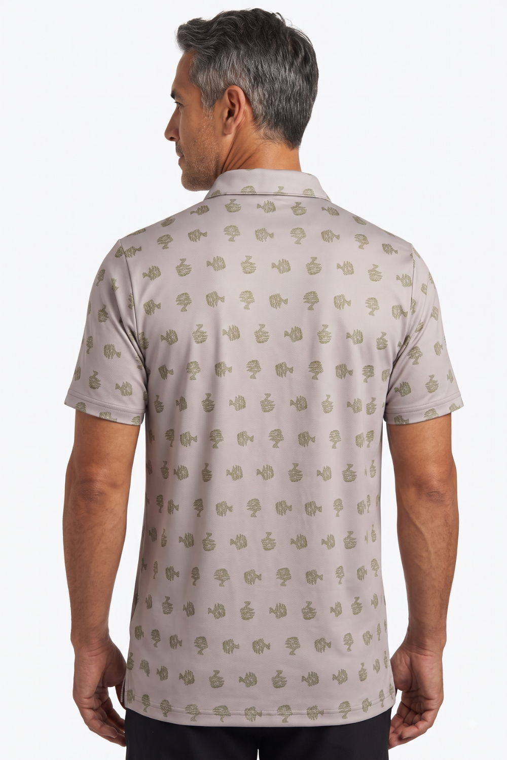 Men's Polo Shirt – Bonsai Ditsy Stone
