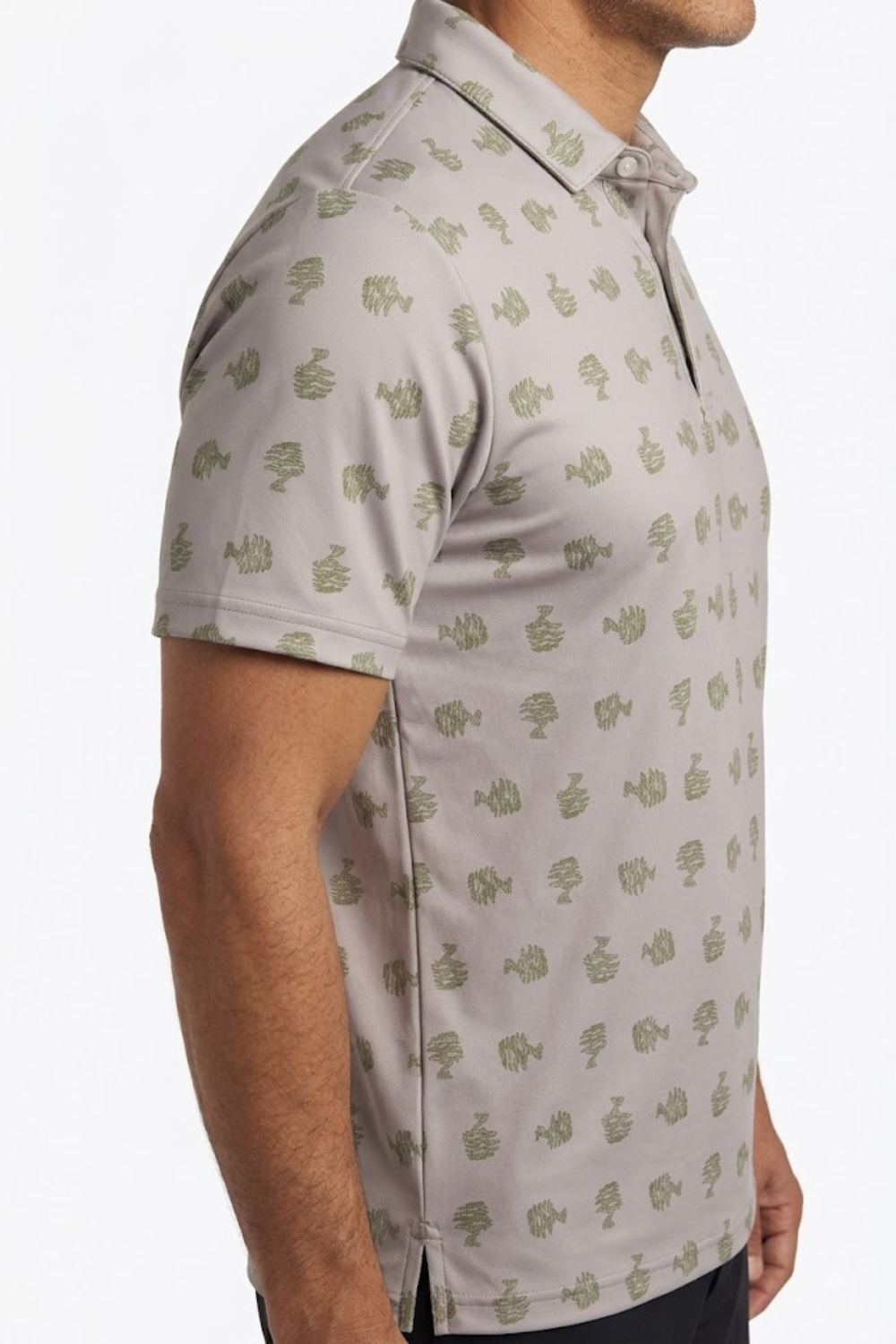 Men's Polo Shirt – Bonsai Ditsy Stone