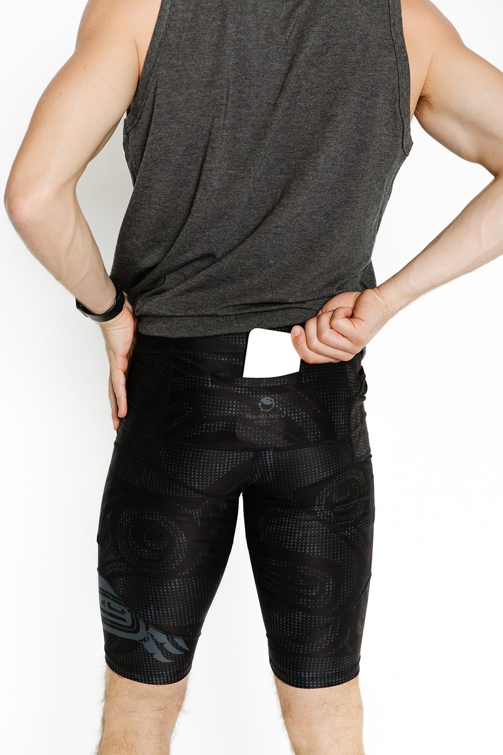 Unisex  Bike Short - Wolf & Moon Grey