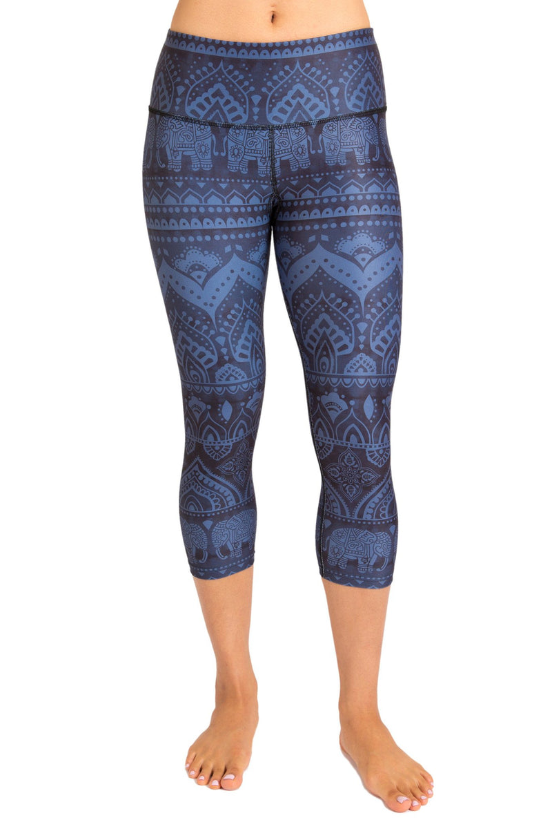 Sacred Elephant Blue Capri