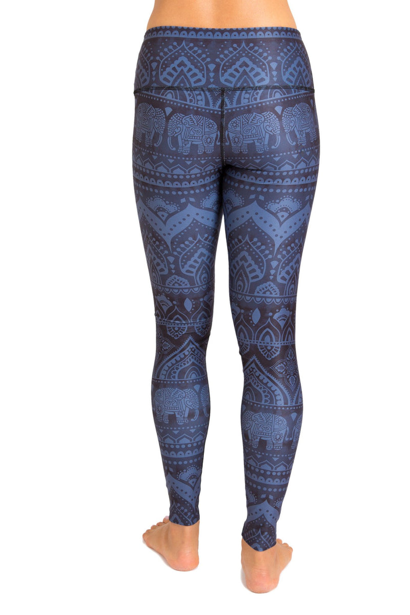 Sacred Elephant Blue Legging