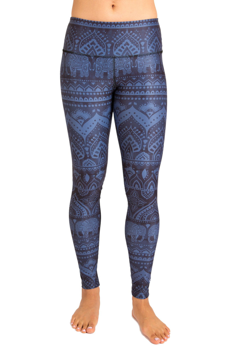 Sacred Elephant Blue Legging