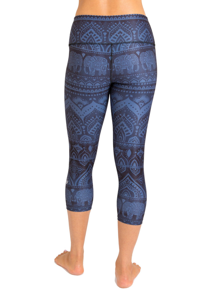 Sacred Elephant Blue Capri