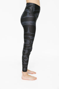 Maple Leaf Black Legging