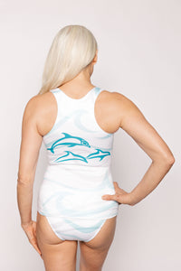 Rouched Tankini − Dolphin Teal
