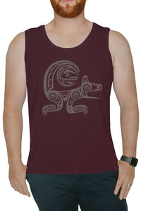 Men's Tank - Wolf And Moon (Heretic)