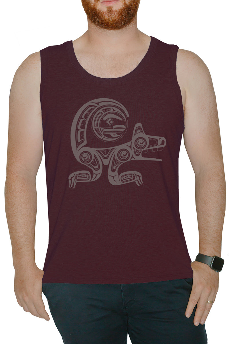 Men's Tank - Wolf And Moon (Heretic)