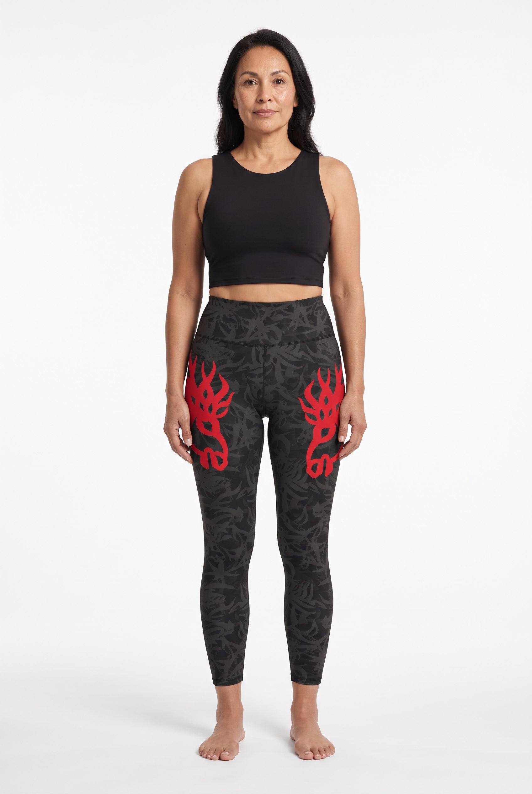 Wild Horse Onyx Flame Fashion Leggings