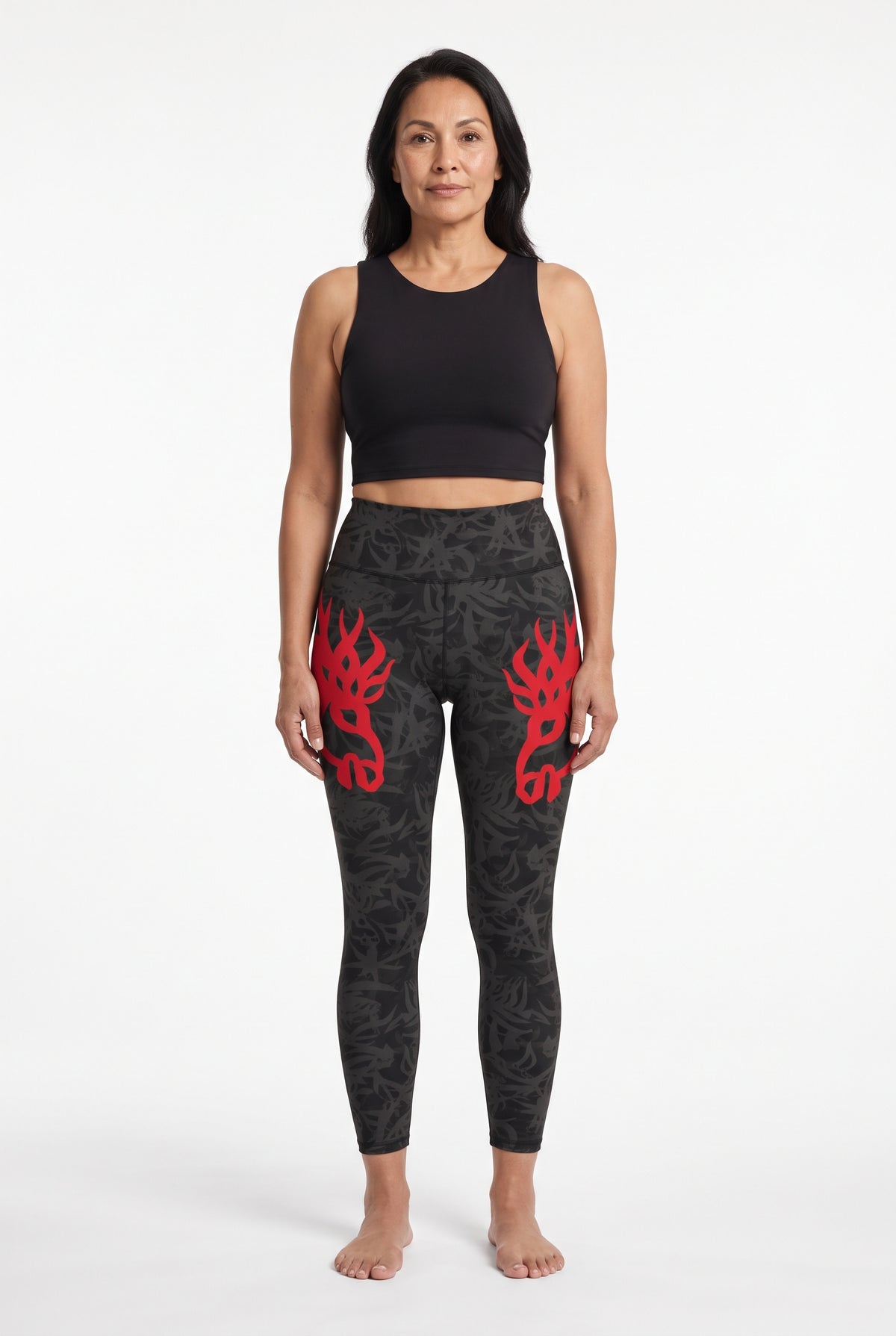 Wild Horse Onyx Flame Fashion Leggings