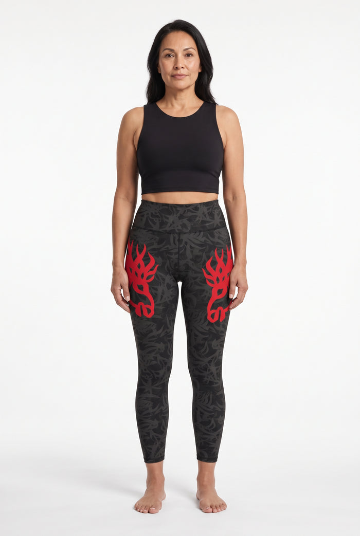 Wild Horse Onyx Flame Fashion Leggings