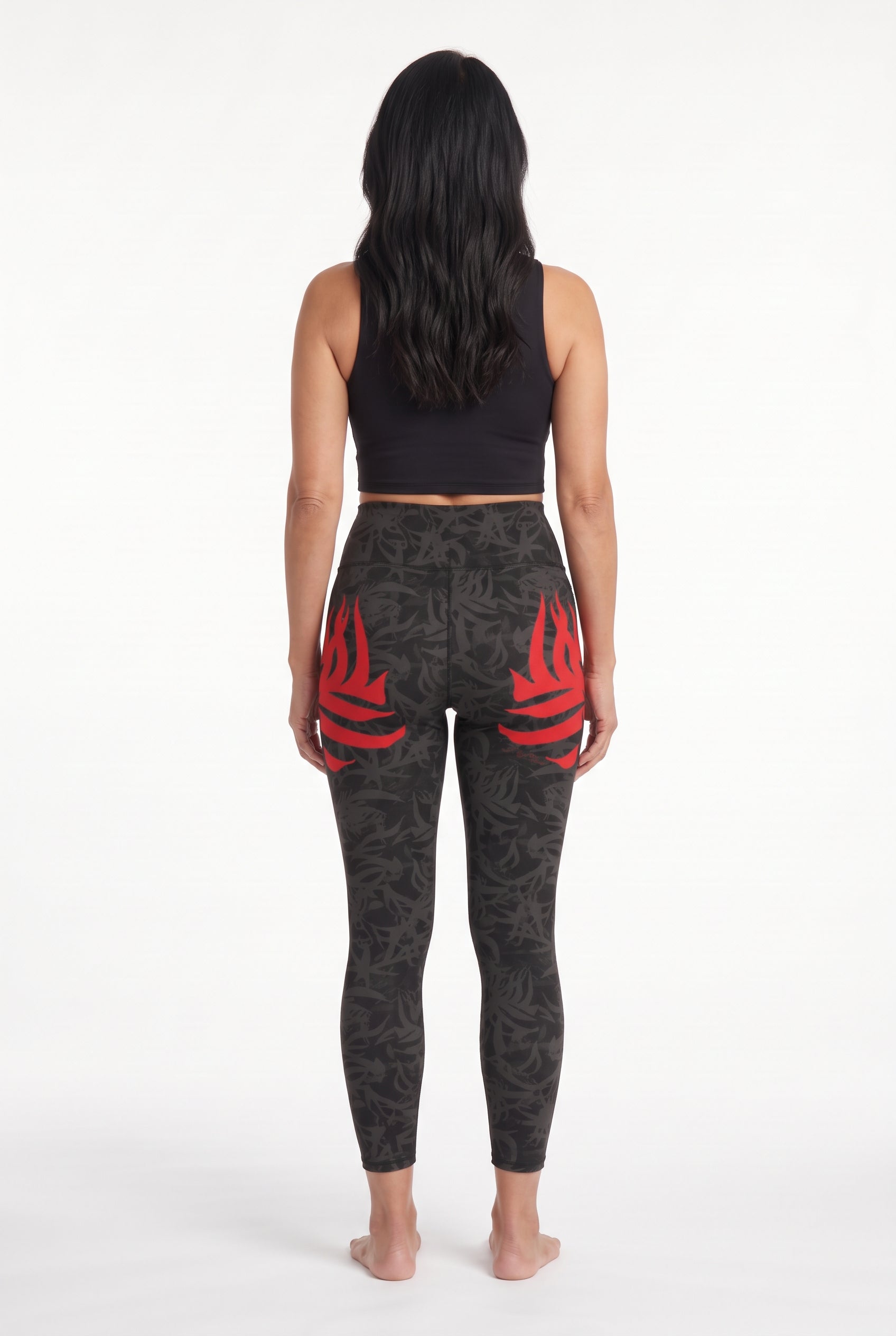 Wild Horse Onyx Flame Fashion Leggings