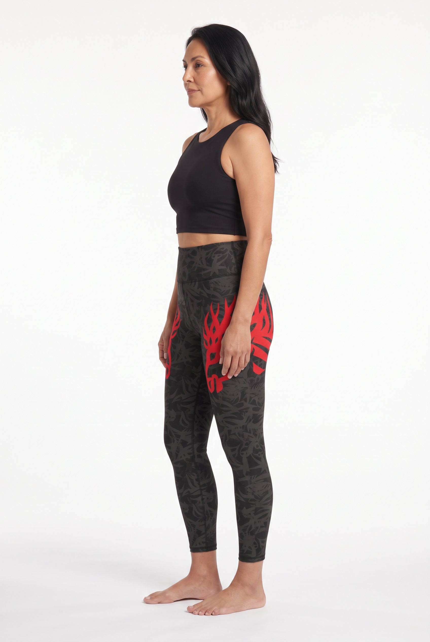 Wild Horse Onyx Flame Fashion Leggings