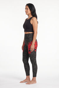 Wild Horse Onyx Flame Fashion Leggings